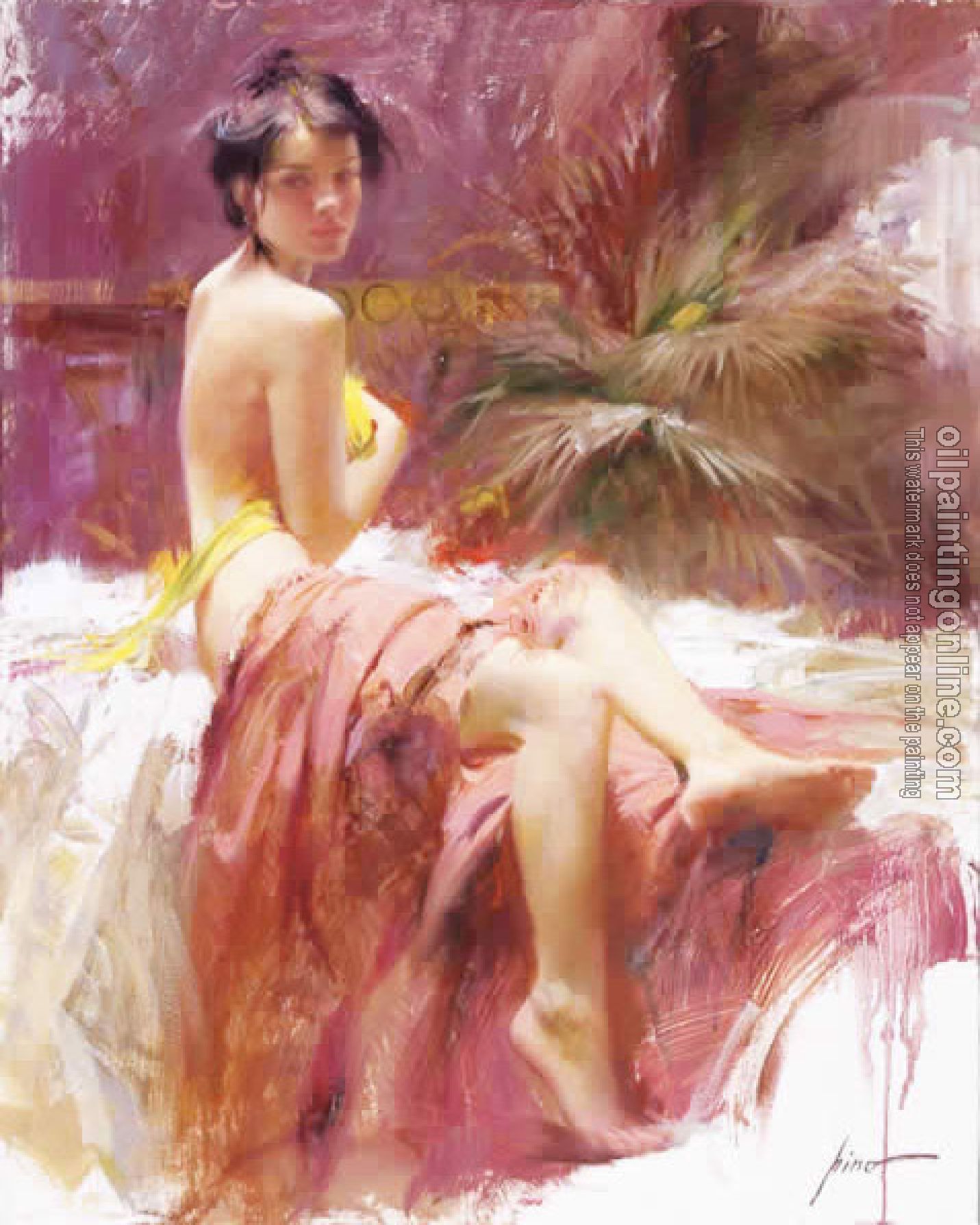 Pino Daeni - Impression oil painting.